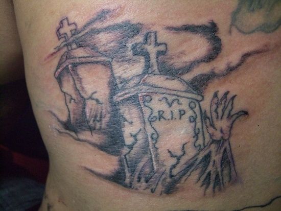 25 Amazing Graveyard And Cemetery Tattoos