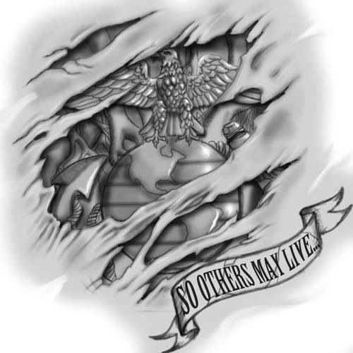 Marine Corps tattoo idea.