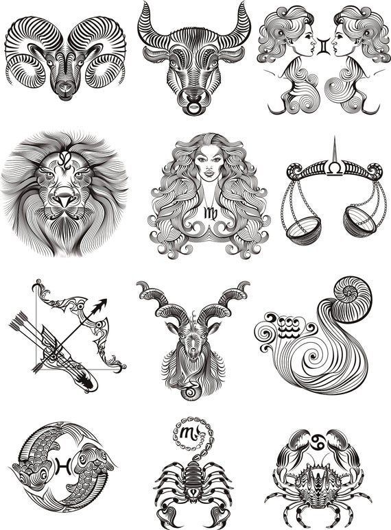 Pin by . busy on tattoos | Zodiac tattoos, Horoscope tattoos, Astrology  tattoo