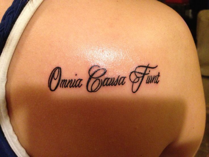 It means everything happens for a reason in Latin