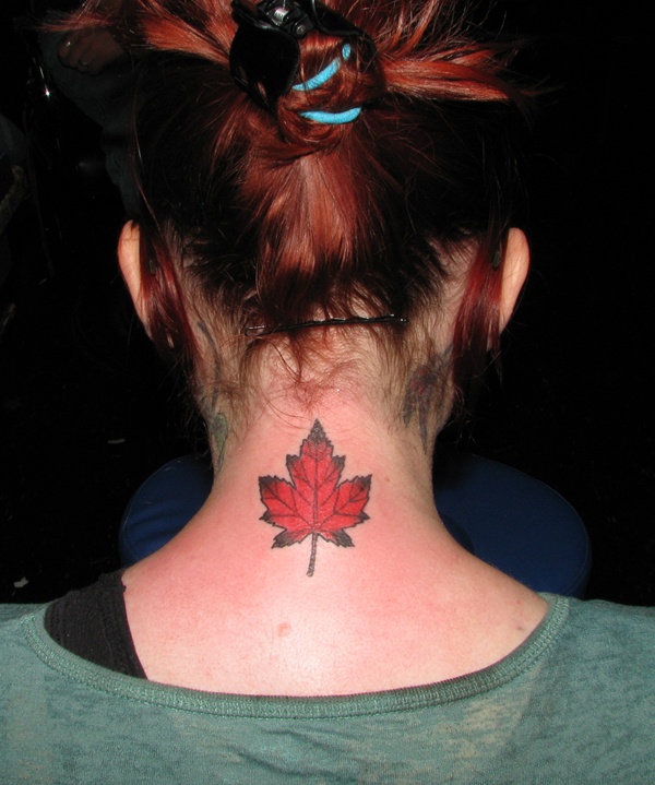 Maple leaf tattoo to represent my amazing friend, Phaedra (& her awesome country, Canada). This is going on right calf.