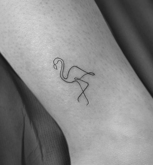 10 Stylish and Stunning Flamingo Tattoo Designs!