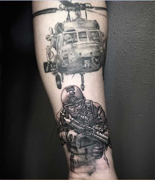 Military Tattoos Design idea For Men