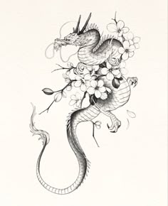 Fine line dragon tattoo ideas