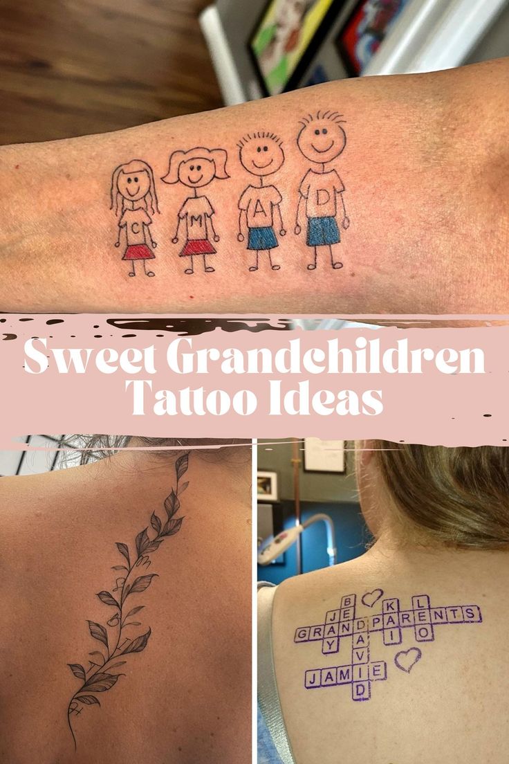 91 Meaningful Grandchildren Tattoos + Images
