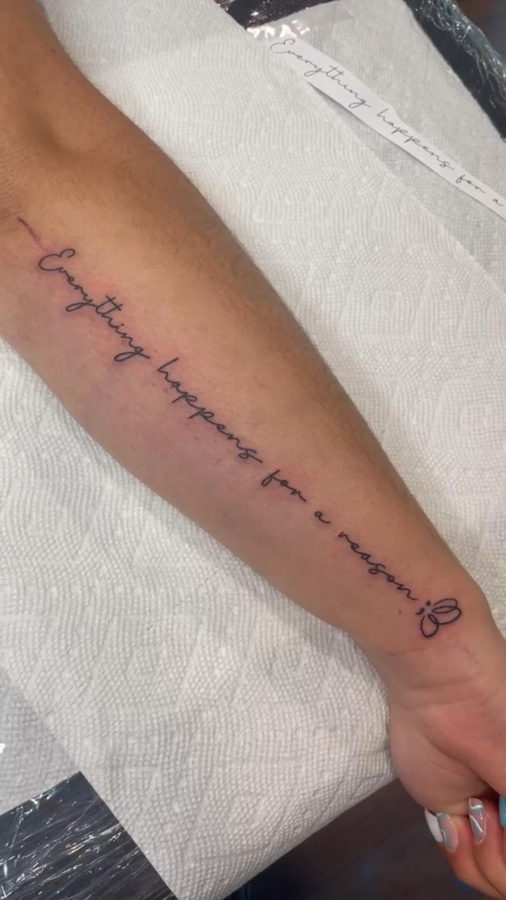 Everything Happens For A Reason Tattoo/Semicolon Butterfly Tattoo