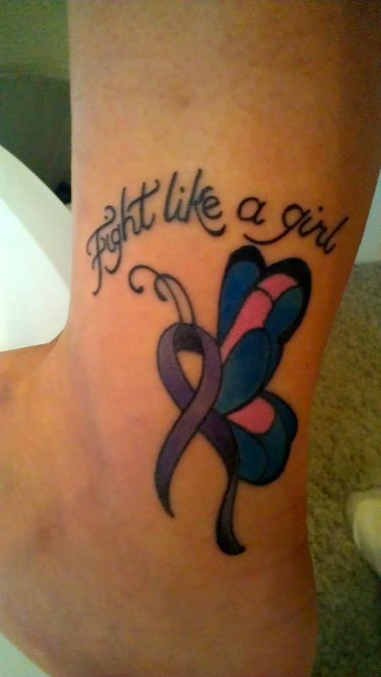 Epilepsy butterfly....that pretty purple ribbon right there is going on my  wrist.