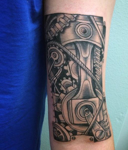 60 Piston Tattoo Designs For Men - Unleash High Horsepower