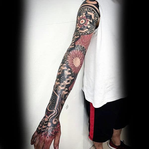 70 Red Ink Tattoo Designs for Men