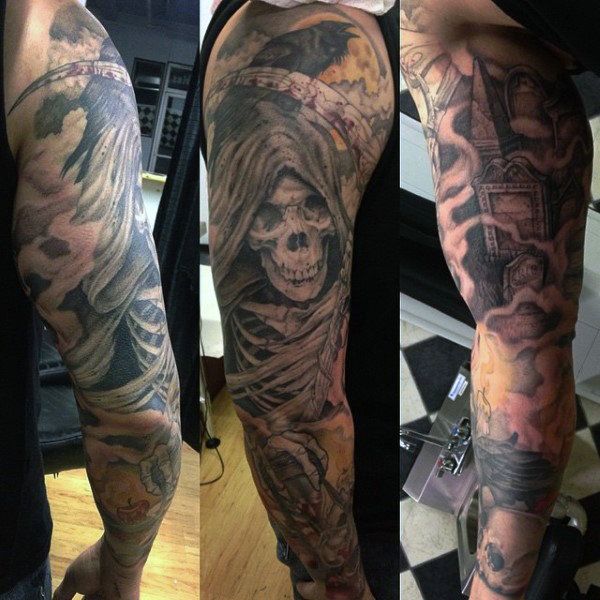 40 Graveyard Tattoo Designs for Men