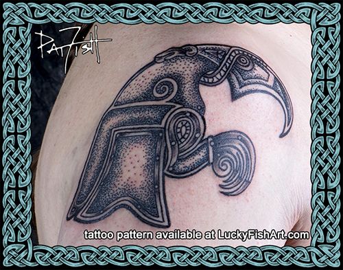 Saxon Bird of Prey Tattoo Design