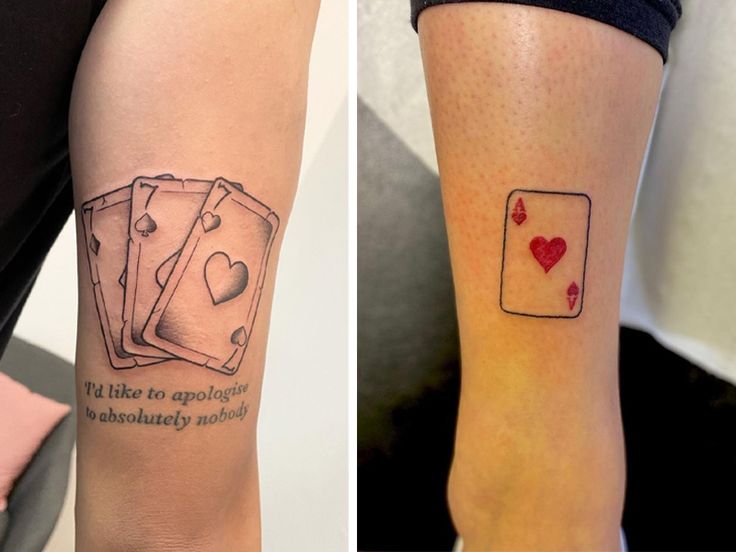 15 Cool and Stylish Playing Card Tattoo Designs 2024