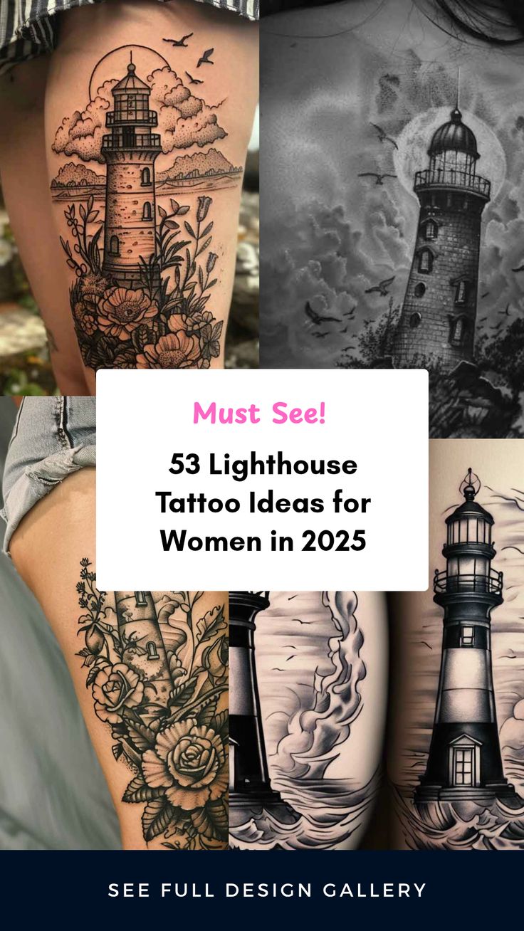 53 Lighthouse Tattoo Ideas for Women in 2025