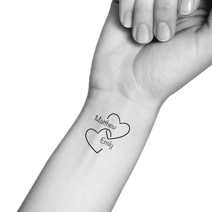 Custom Names Temporary Tattoo / Hearts With Kids Names Tattoo - Etsy Canada