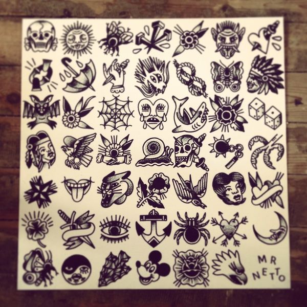 Traditional tattoo flash, Trendy tattoos, Tattoo sleeve filler