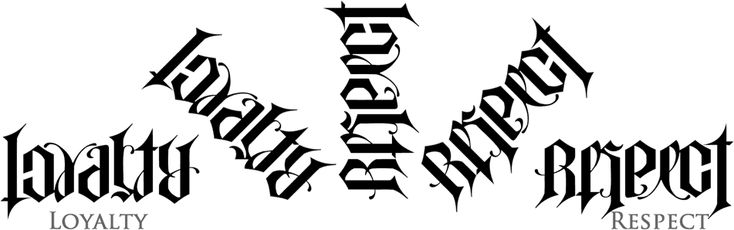 Ambigram tat~loyalty respect