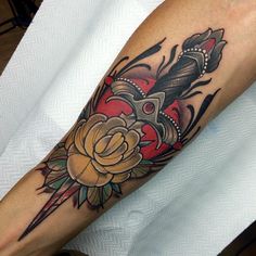 Discover 7 Medium Tattoo and dagger tattoo ideas | traditional tattoo, sleeve tattoos, cool tattoos and more