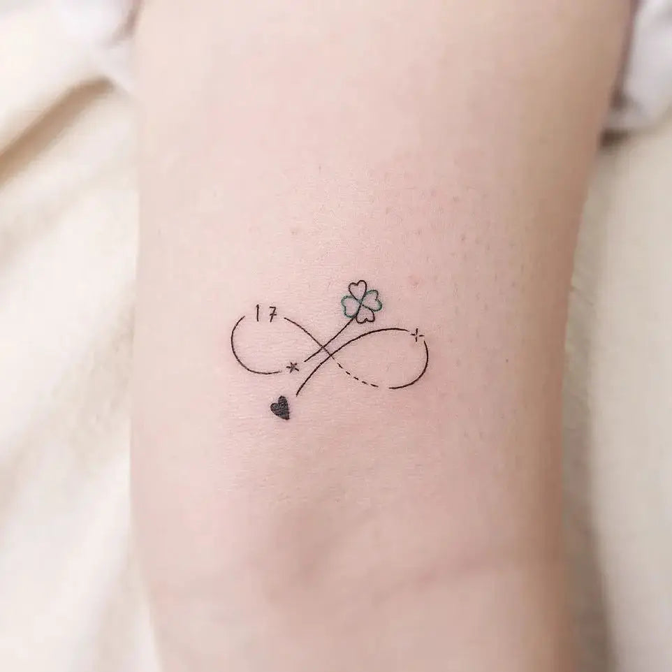 Four Leaf Clover Infinity Tattoo