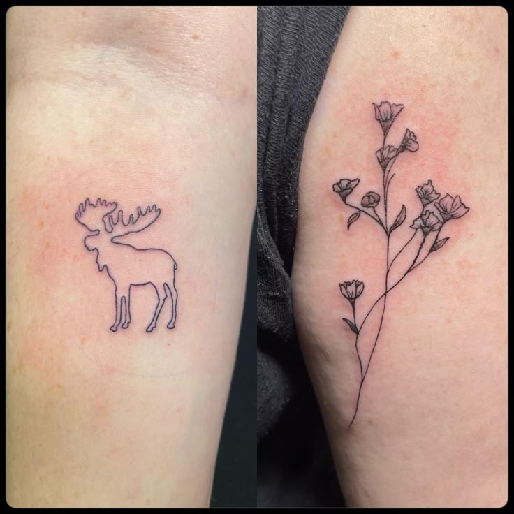 Moose Tattoo, modern moose tattoo, simple moose tattoo, moose tattoo ideas, geometric moose tattoo