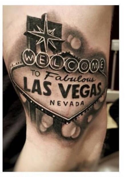 Vegas sign tattoo