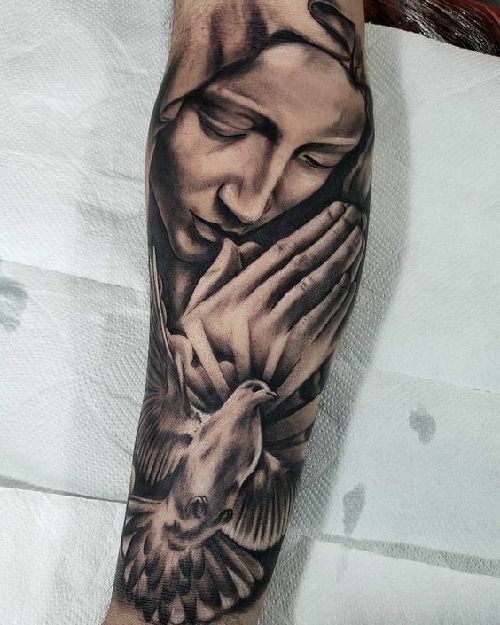 50+ Catholic Mary Tattoo Designs