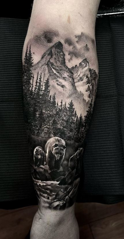 Family Bear Tattoos for Men