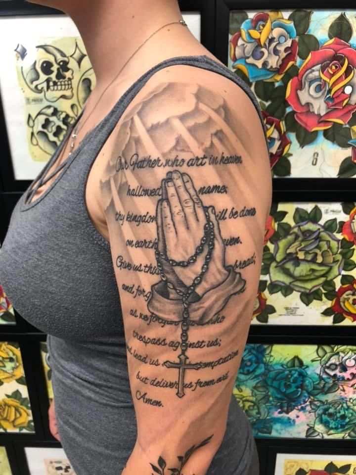 The Lord's Prayer tattoo