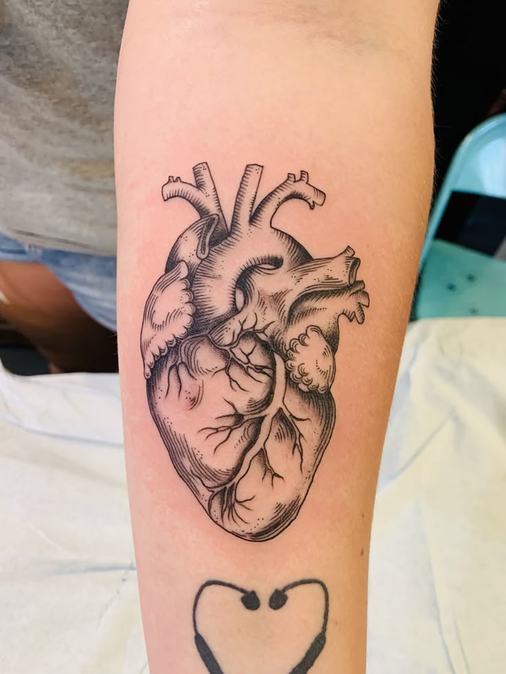nurse #tattoos #cardiac | Heart tattoo, Heart tattoo designs, Anatomical  heart tattoo