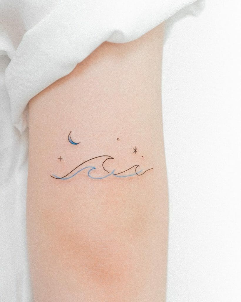 Waves Minimalist Tattoo