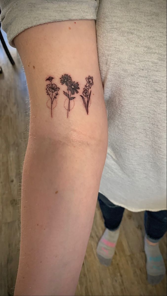 Birth flower tattoo
