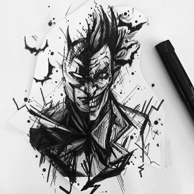 Pin by konst.ta on Эскизы | Joker tattoo design, Batman tattoo, Batman  joker tattoo