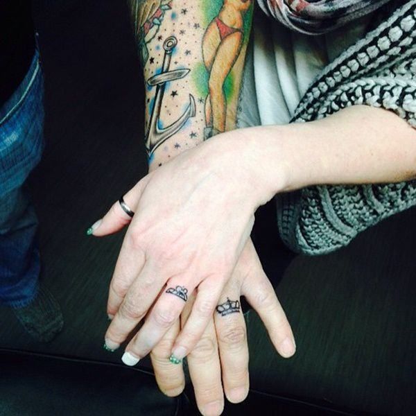 120+ Wedding Ring Tattoo Ideas to Showcase Your Love | Wedding band tattoo,  Tattoo wedding rings, Ring tattoo designs