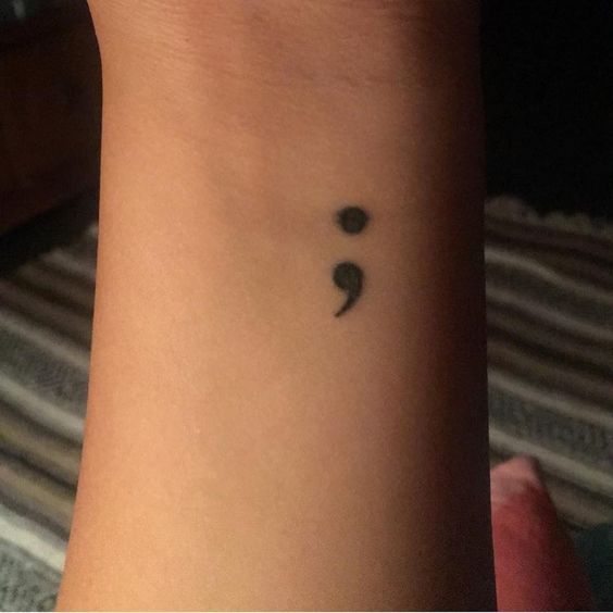 Semicolon Tattoos Meaning & 77+ Designs with History | 2025