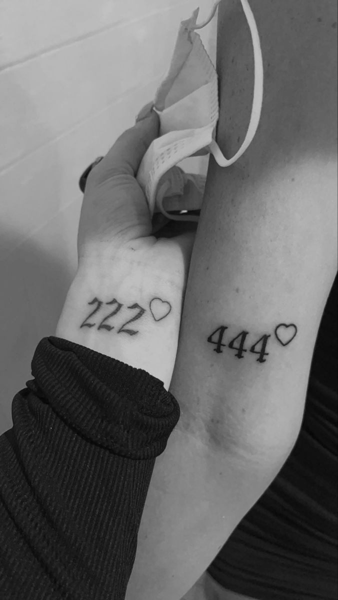 222 Angel Number Tattoo [ Small Tattoo Ideas ]