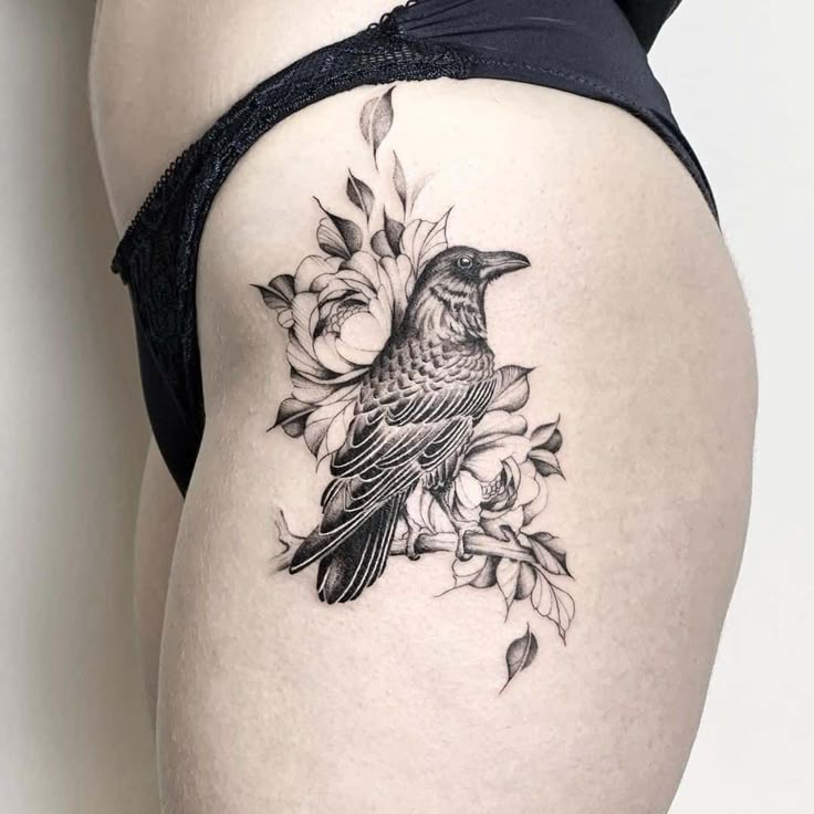 30 Best Raven Tattoo Design Ideas | Crow tattoo, Sleeve tattoos, Feminine  tattoos