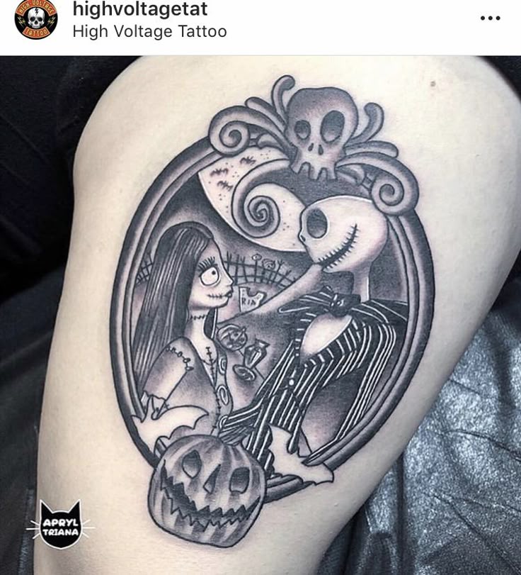 Jack and sally tattoo