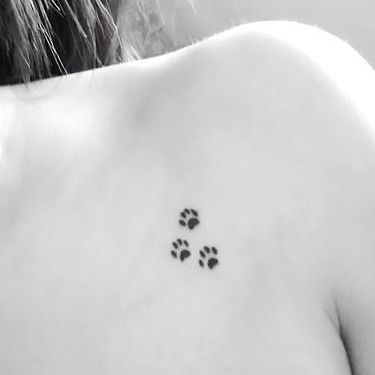 Tiny Dog Paw Print Tattoo Idea