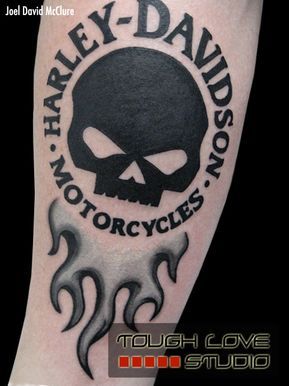 Harley Davidson Motorcycles Tattoo | Joel David McClure | Tough Love Studio  | Custom Tattooing & Fine Art Gallery