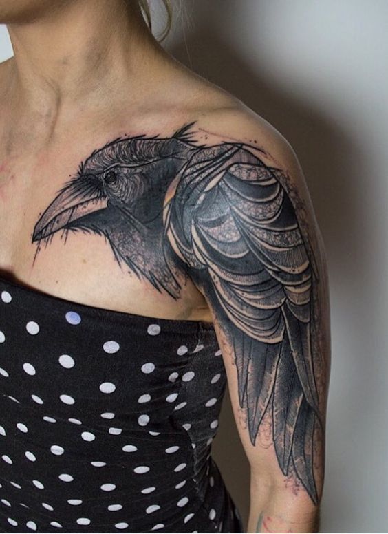 60+ Mysterious Raven Tattoo Designs with Secret