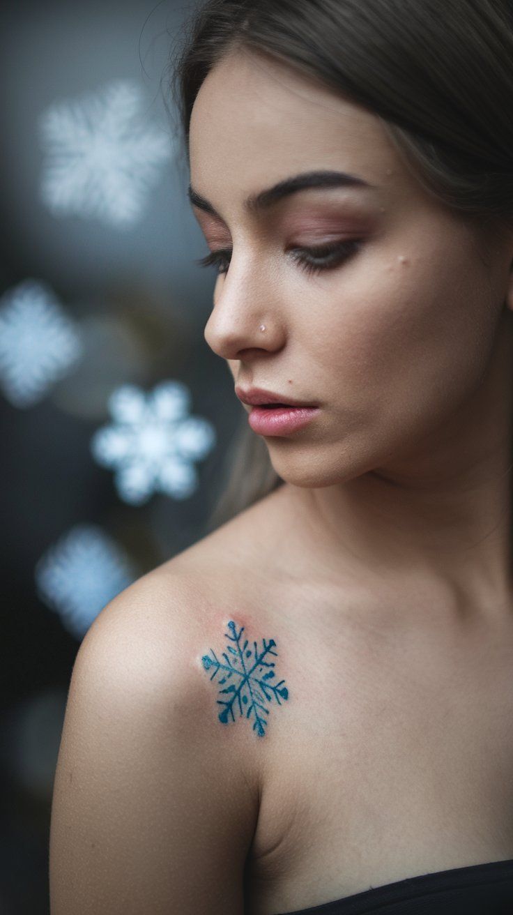 11 Delicate Intricate Snowflake Tattoo Ideas and Inspiration - Lovely Beauty