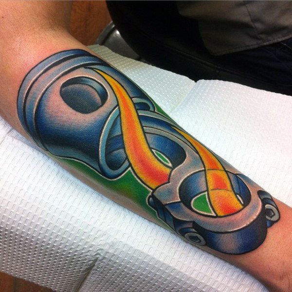 60 Piston Tattoo Designs For Men - Unleash High Horsepower