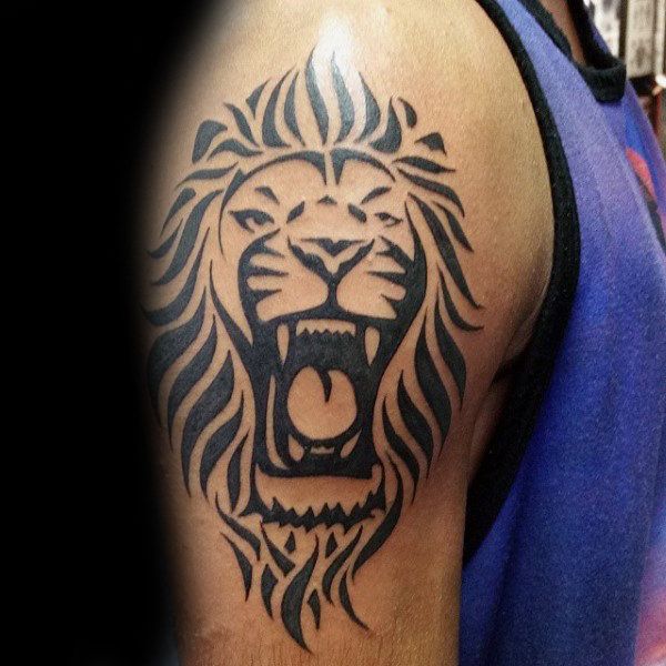 40 Unique Tribal Lion Tattoo Designs for Men