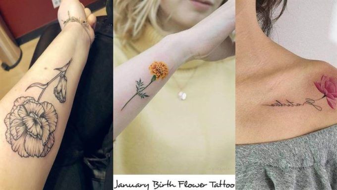 25+ Carnation January Birth Flower Tattoo Design Ideas – EntertainmentMesh