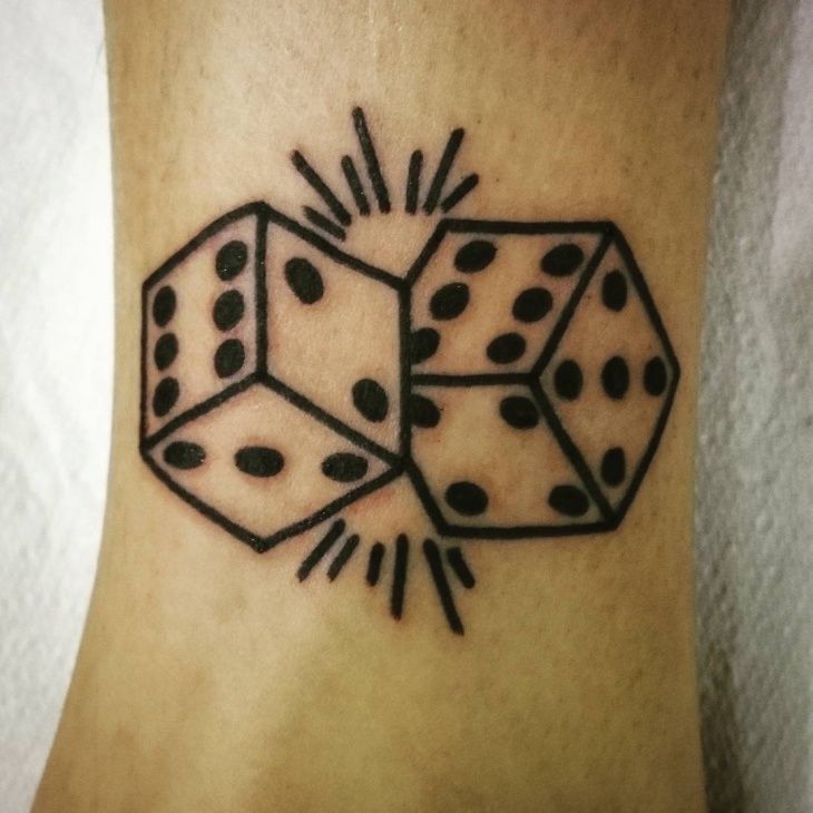 220+ Dice Tattoo Designs with Meanings (2024) Traditional DnD ideas