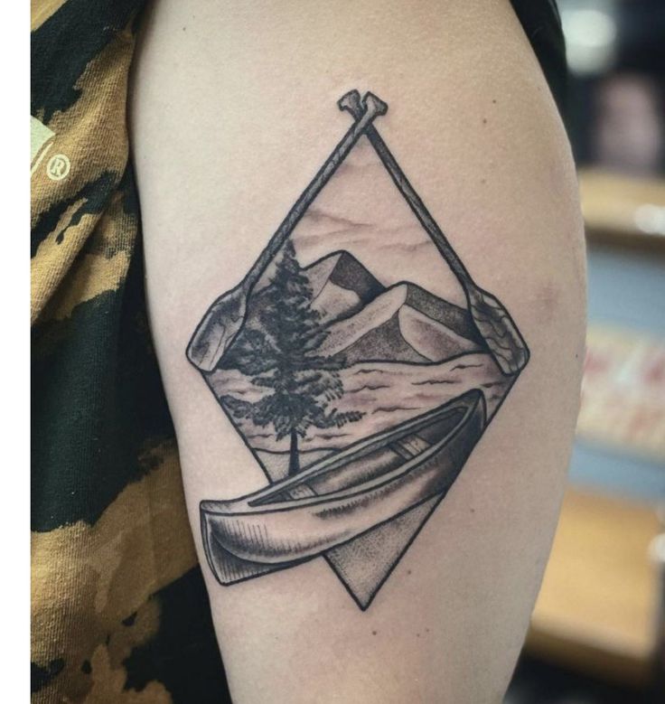 30 Unique Canoe Tattoos You Will Love