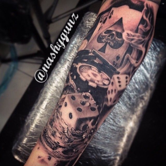 ผลการค้นหารูปภาพสำหรับ gambling sleeve tattoo designs