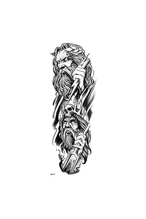 210+ Amazing Poseidon Tattoo Designs with Meanings (2024) Greek Gods Ink