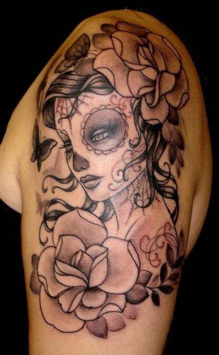 280+ Best Sugar Skull Tattoo Designs With Meanings (2024) Día de los Muertos