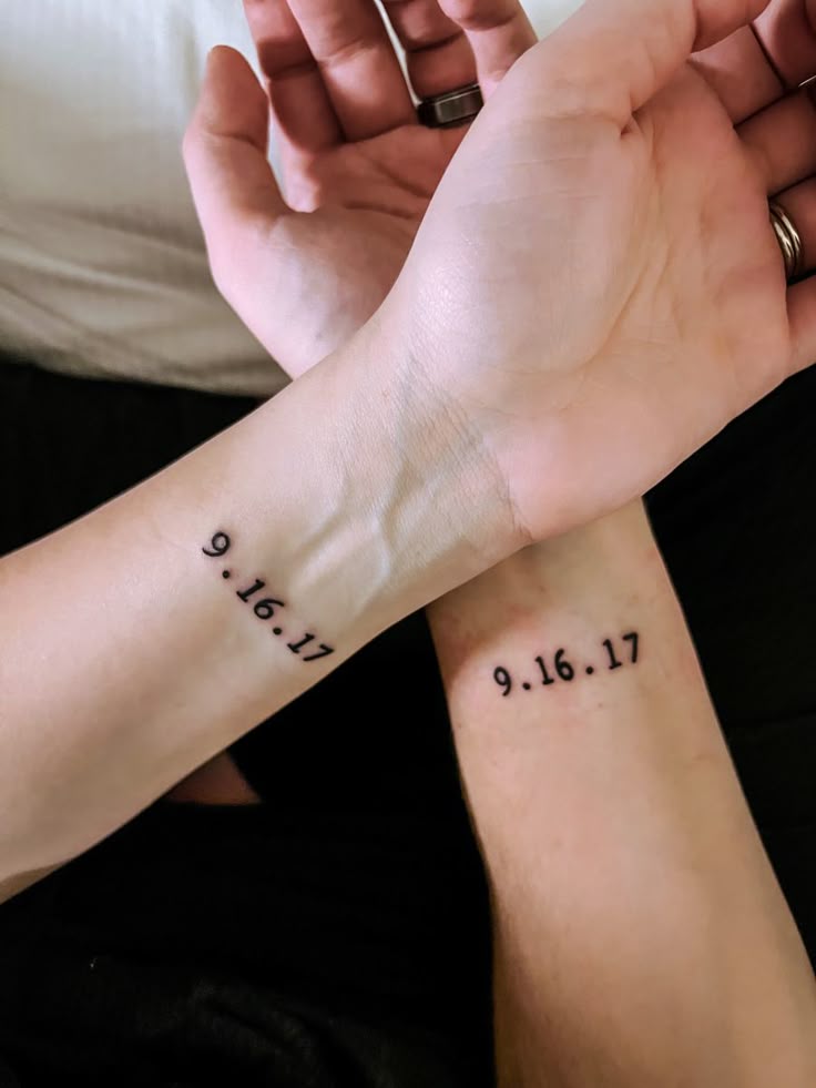 Wedding Anniversary Matching Tattoos