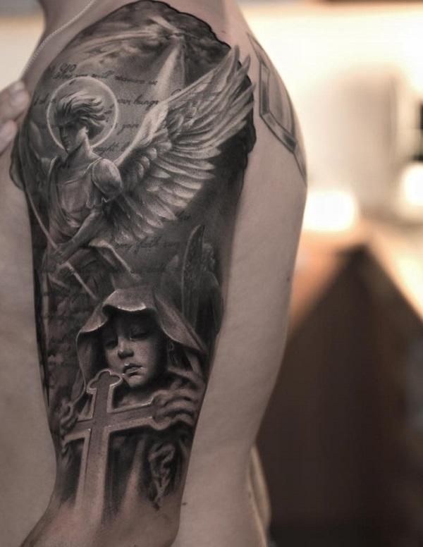 60 Holy Angel Tattoo Designs | Art and Design